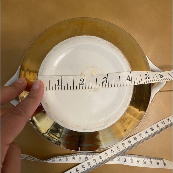 Hall China Flare Ware Rose Pattern Vintage Serving Bowl With Lid Rare Gold Trim - Picture 8 of 9